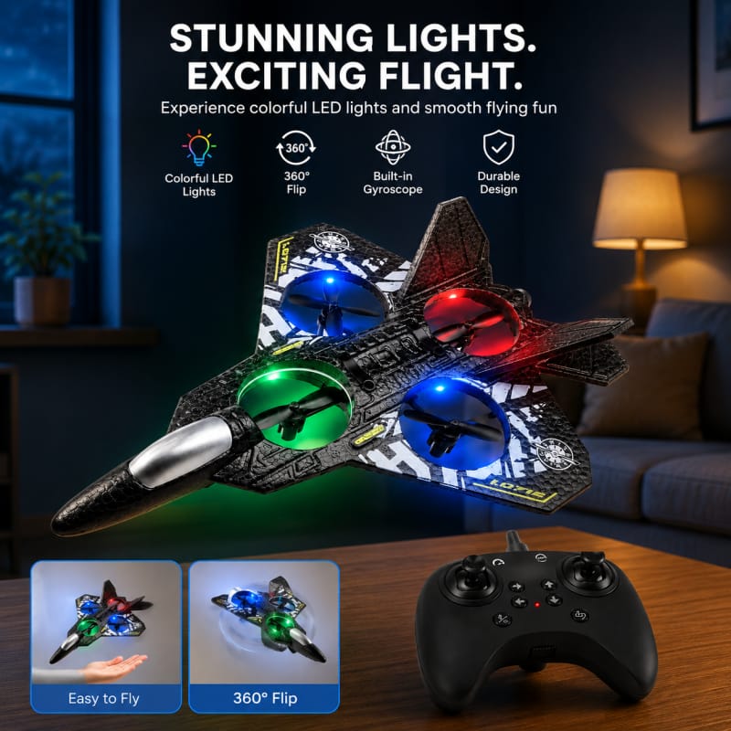 Remote Control Flying Stunt Fighter Plane Aircraft Toy – RC Aeroplane