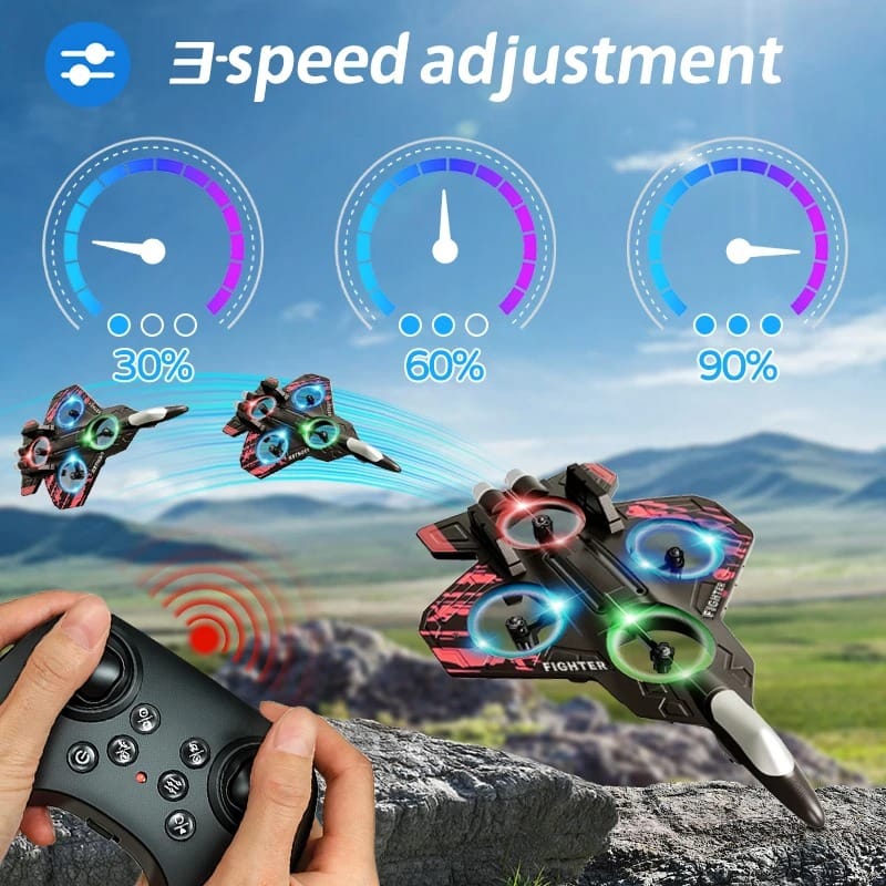 Remote Control Flying Stunt Fighter Plane Aircraft Toy – RC Aeroplane