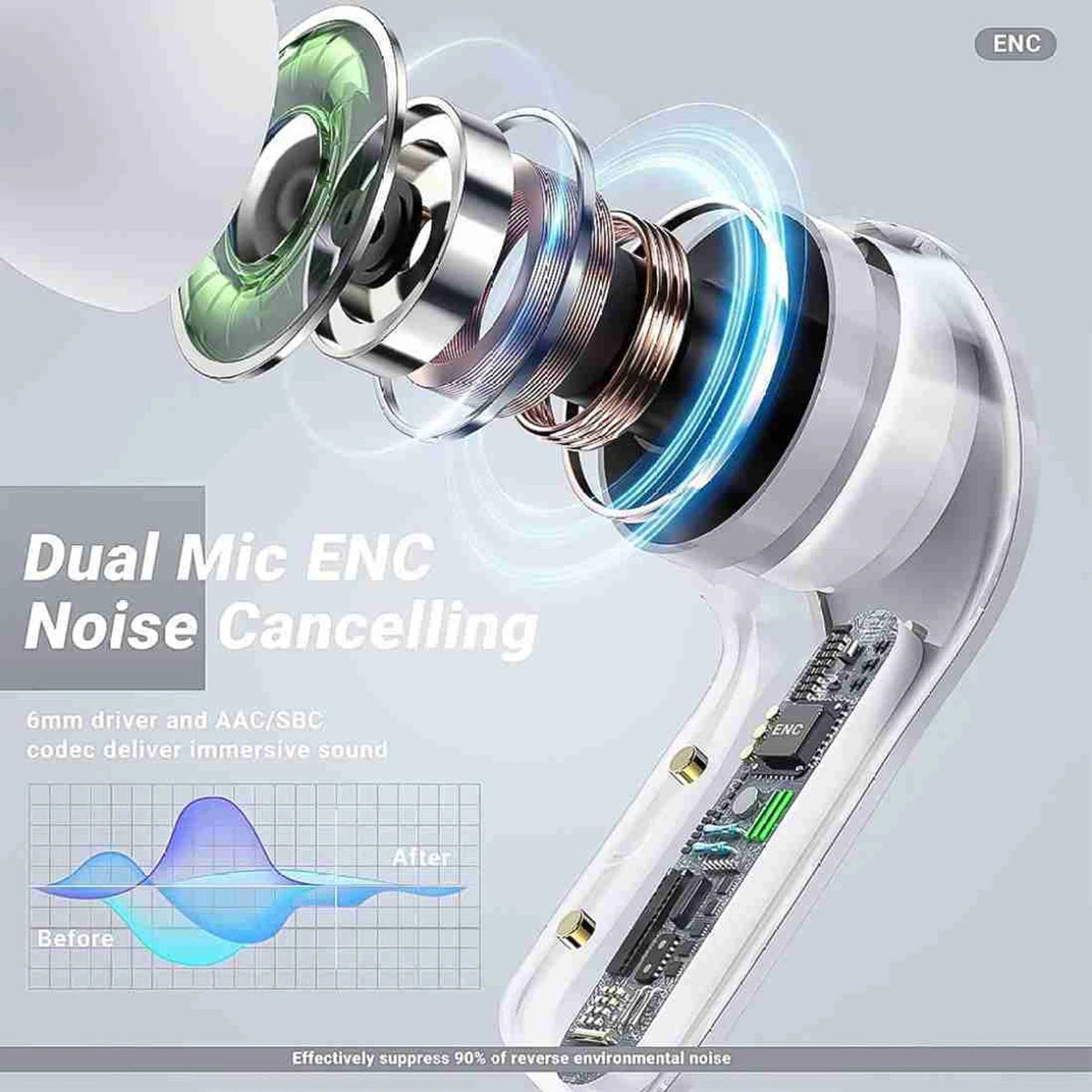 Air 31 TWS Transparent Wireless Earbuds – Bluetooth Stereo Earphones