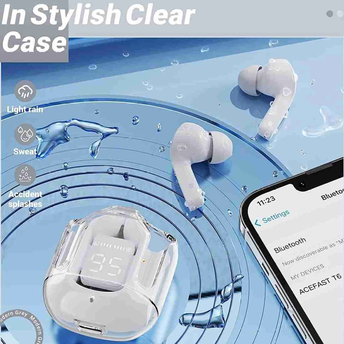 Air 31 TWS Transparent Wireless Earbuds – Bluetooth Stereo Earphones